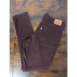 Levi's Women 311 Shaping Skinny Maroon Stretch Mid Rise 5 Pocket Pants Size 31